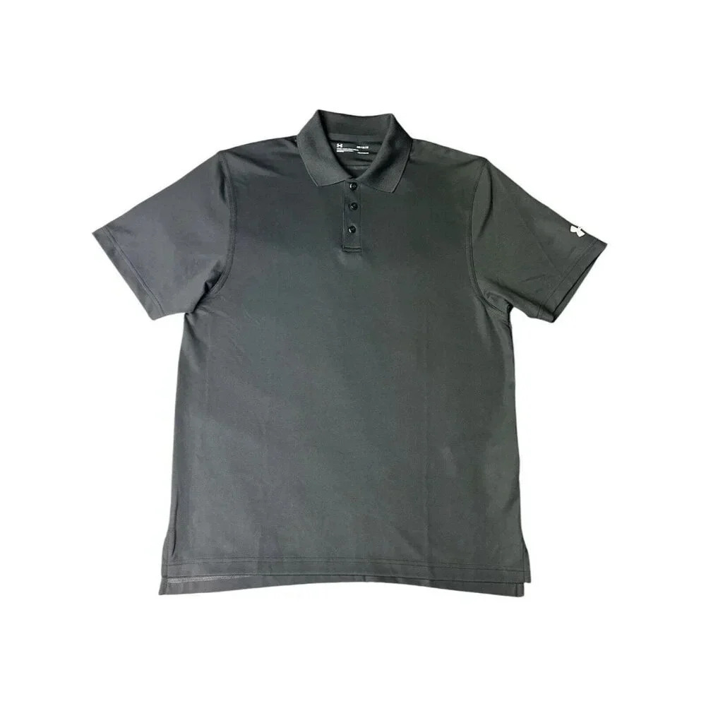 UNDER ARMOUR CORP PERFORMANCE BLACK POLO SHIRT MEN'S Size M New